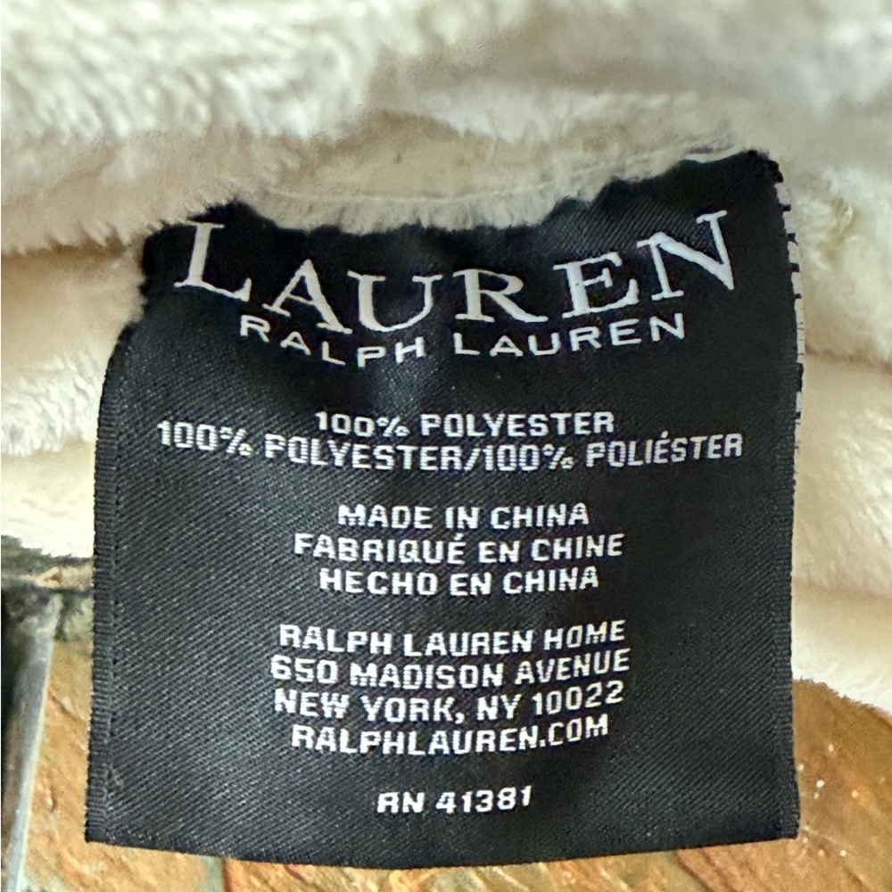 Ralph Lauren Classic Cream TWIN Micromink Blanket 90" x 66" - Picture 7 of 9